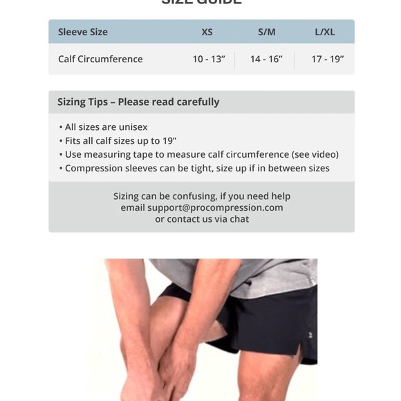 Black  Pro Compression Calf Sleeves - Picture 5 of 7